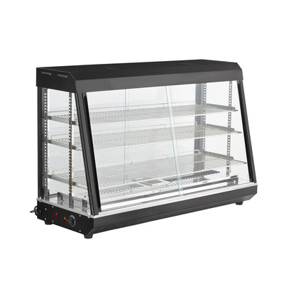 A.LEO R60-2H Electric Restaurant Bread Display Glass Food Warmer Showcase Food Warmer