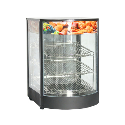 A.LEO WD-1P-HS 3 Racks Commercial Electric Hot Counter Warmer Display Case Food Showcase