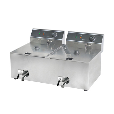 A.LEO DEF-11L-2F Electric Deep Fryer with Professional Tap