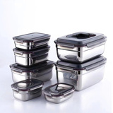 A.LEO 304 Stainless Steel Easy to Carry Dishwasher Safe Food Storage Container